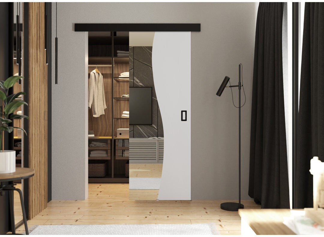Brayden Studio DOOR FALA 1 White 82cm x 205cm