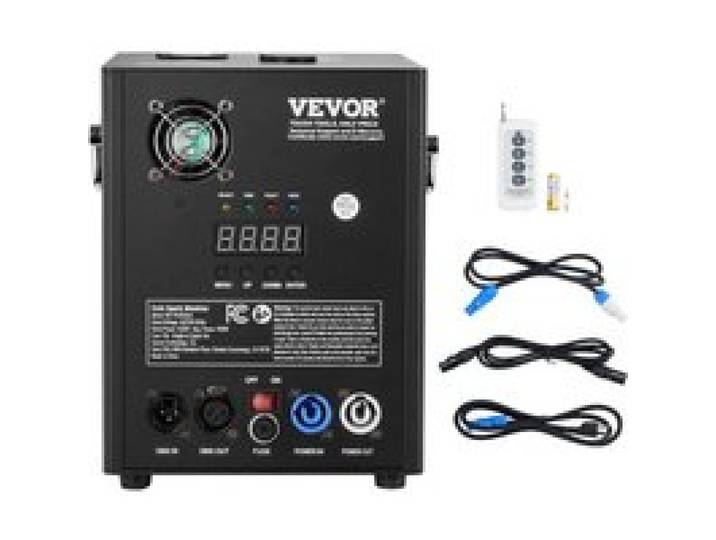 VEVOR Machine à étincelles froide 500 W machine à feux d'artifice alliage d'aluminium contrôleur DMX réglable 2 à 4 m 7 minutes par recharge pour scènes, mariages, spectacles de DJ, fêtes, événements