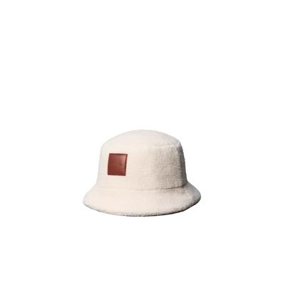 Fischerhut CALVIN KLEIN "ALL-OVER SHERPA PATCH BUCKET", Damen, beige (birch), Plüsch, Kunstfaser, unifarben, Hüte, Regular fit mit Fellimitat