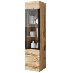 Vitrine  Vera , holzfarben , Maße (cm): B: 30 H: 130