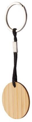 Portachiavi Bamboo con Cordino e Anello Metallo 12,3cm Personalizzate o neutre