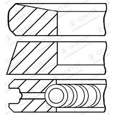 GOETZE ENGINE Kolbenringsatz 08-424907-00