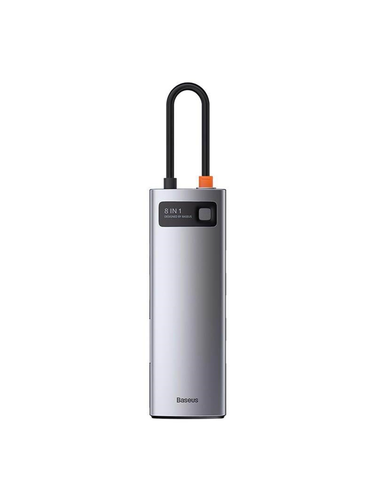 Baseus Hub 8in1 Metal Gleam Series USB-C to 3x USB 3.0 + HDMI + USB-C PD + Ethernet RJ45 + microSD/SD USB-Hubs - USB 3.0 - 7 - Grau