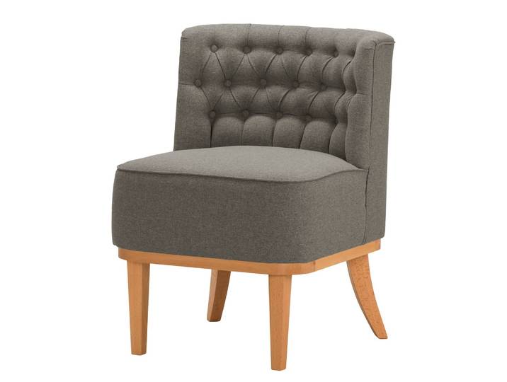 Fauteuil Farida I Gris/Gris foncé Tissu Voer 72 x 80 x 65cm