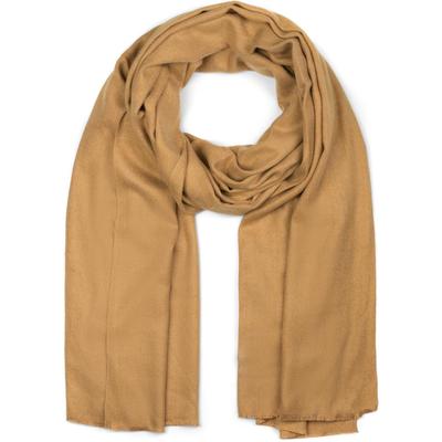 Schal STYLEBREAKER "Unifarbener Schal mit Fransen", Damen, braun (camel), Obermaterial: 100% Viskose CV., Modisch, Modetücher Schal