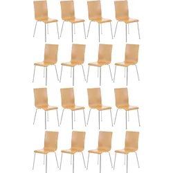 CLP 16er Set Besucherstuhl Pepe   Farbe: natur