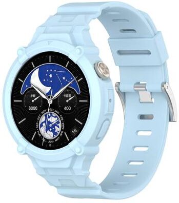 Everyday Crate Vivo Watch 5 Watch 3 Silicone Watch Band With Integrated Watch Case Protective Strap blue