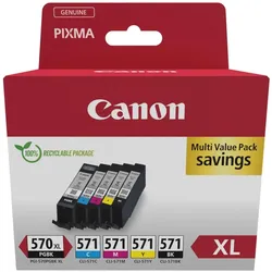Canon, Druckerpatrone, PGI-570XL/CLI-571 PGBK/C/M/Y/BK (BK, C, M, PGBK, Y)