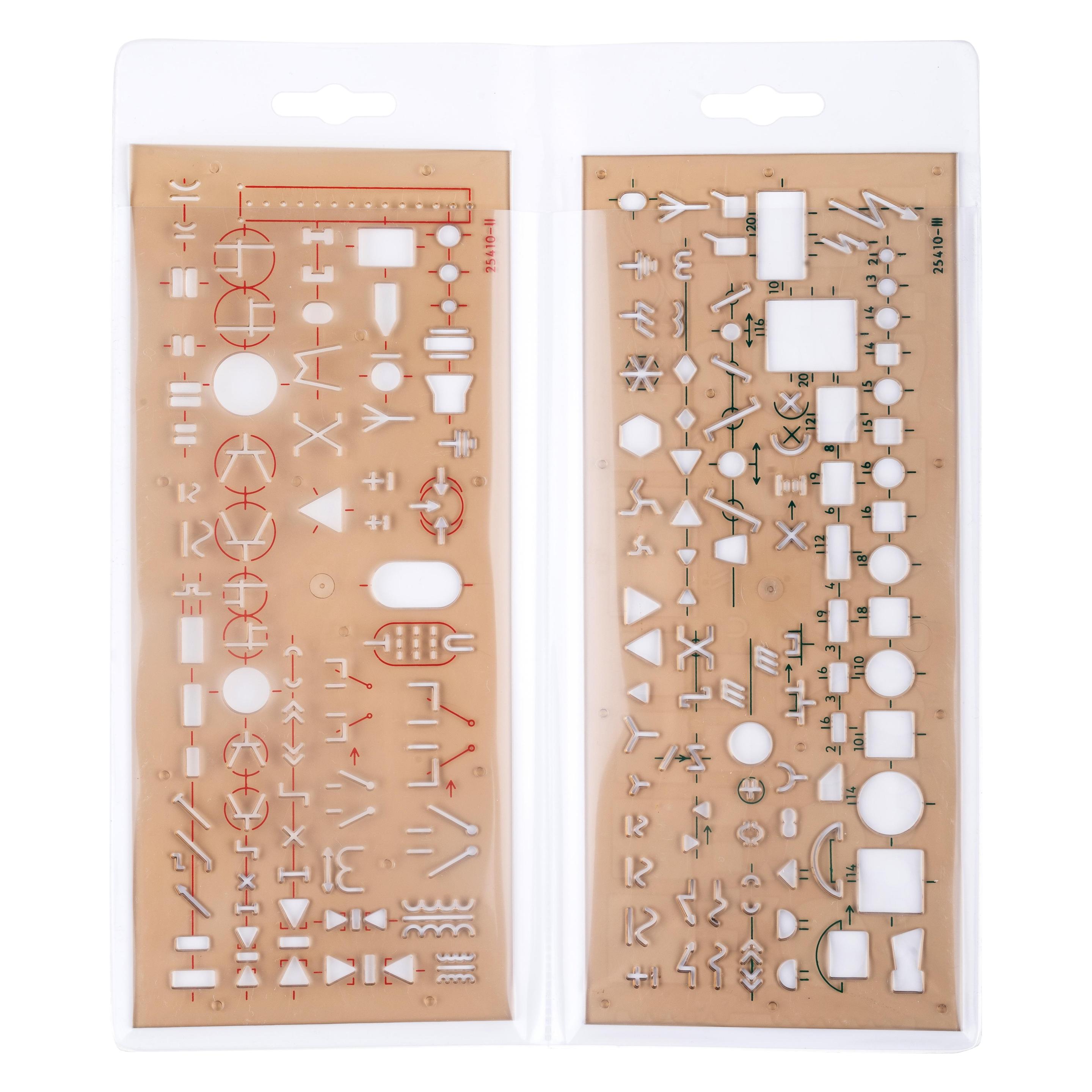 Koh-i-Noor Zeichenschablonen-Set Elektro transparent (703071)