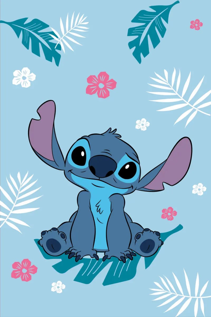 Lilo en Stitch fleece plaid blauw 100 x 150 cm