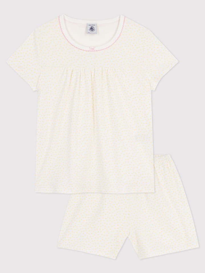 PETIT BATEAU Pyjama in Creme - 152
