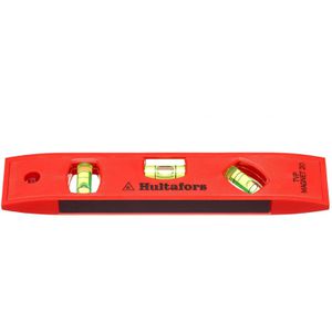 Hultafors Wasserwaage 401853, TVP Magnet, 20cm, V-Nut & Winkelmesser, magnetisch, 3 Libellen