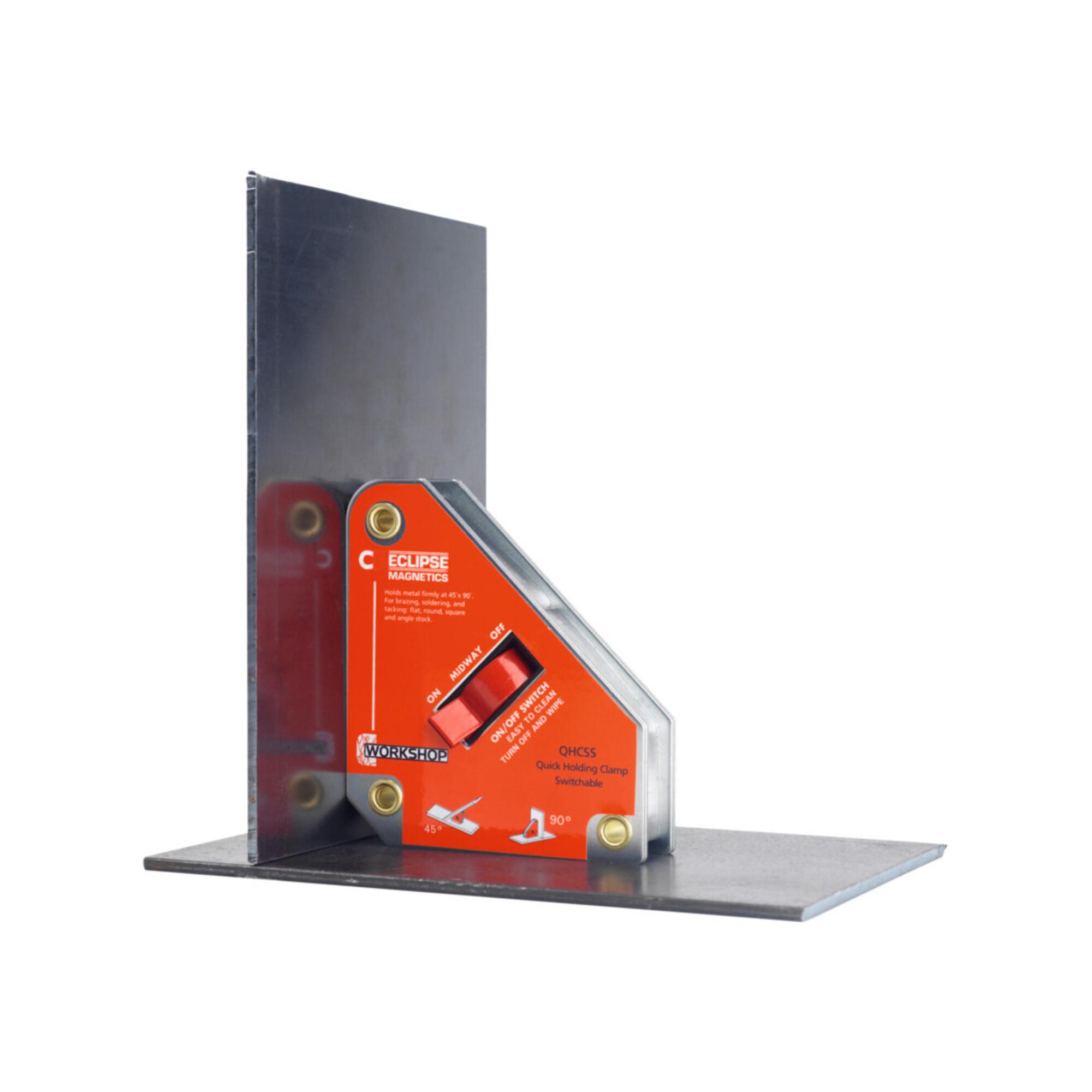 Eclipse MAGNETICS Schweißhilfe QHCSS, schaltbar, für 45° und 90°-Winkel, temperaturbeständig bis 180 °C, 05012095618072)