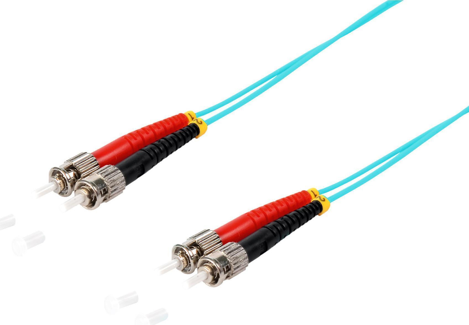 S-CONN Dubbelgeëindigde patchkabel ST/ST, OM3, 50/125µ, blauw, 3 meter