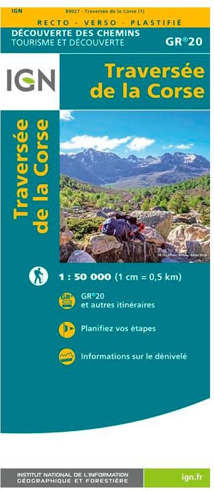 IGN  - Traversée de La Corse GR20 - Carte