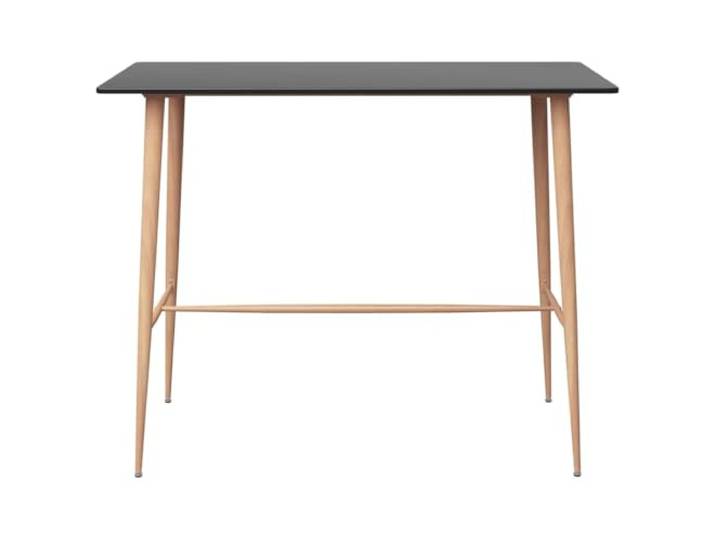 HBBMGYD Bartisch, Schwarz, 120 x 60 x 105 cm, MDF, Metallfüße Holzoptik, Pflege mit feuchtem Tuch, einfache Montage, Küche, Esszimmer