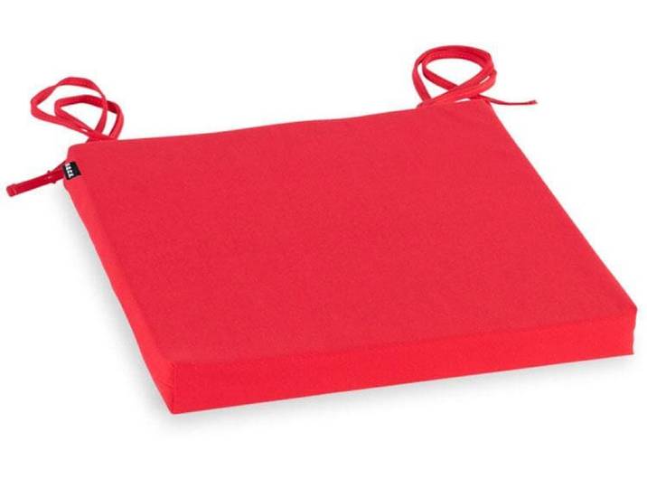 Stuhlkissen H.O.C.K. Classic Uni Outdoor , rot (rot, unifarben), B:40cm H:4cm L:40cm, Polyacryl, Dekokissen_Sitzkissen_Kissenhüllen, Stuhlkissen, wasser- und schmutzabweisend