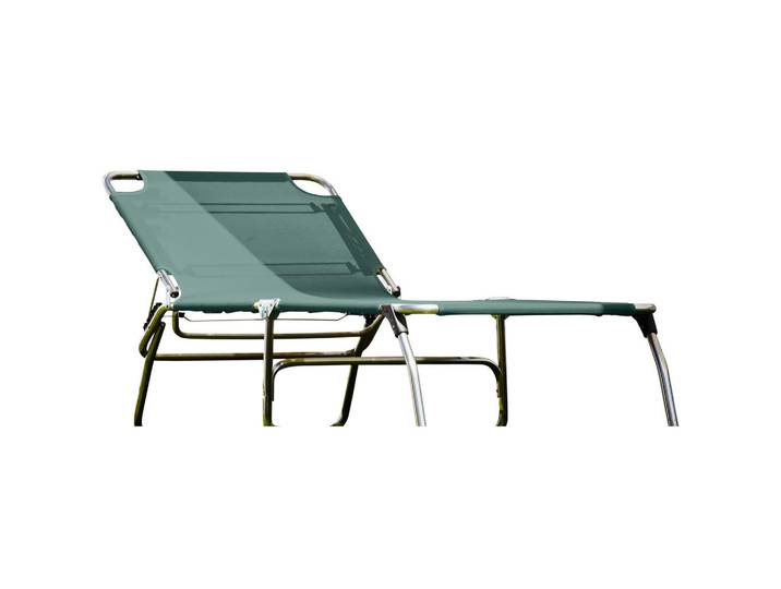 Fiam Dreibeinliege, Grün, Metall, 74x40x207 cm, wetterfest, UV-beständig, klappbar, Gartenmöbel, Gartenliegen, Sonnenliegen