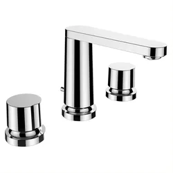 LAUFEN The New Classic 3-Loch Waschtischmischer, mit Ablaufventil, Ausladung 130mm, HF900511100000