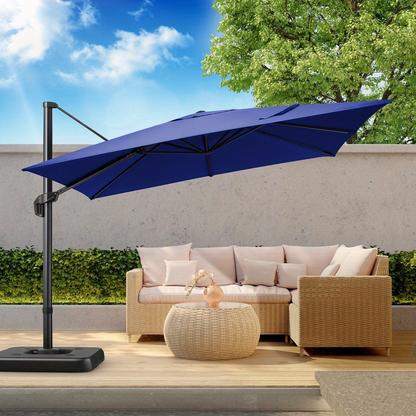 Schwebender Sonnenschirm - Sonnenschirm für den Hang - Kippbarer Sonnenschirm - Balkonsonnenschirm - Terrassenschirm - 3x3 Meter Größe