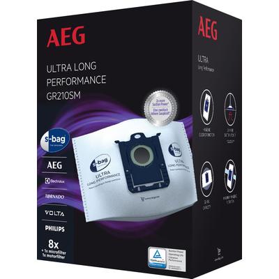 AEG Staubsaugerbeutel "s-bag Megapack für AEG VX9 GR210SM", weiß (weiß, blau), Staubbeutel, 5l Füllmenge