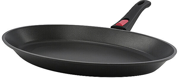KELOMAT Fischpfanne PROFI 39x27cm Edelstahl / Antihaft schwarz B