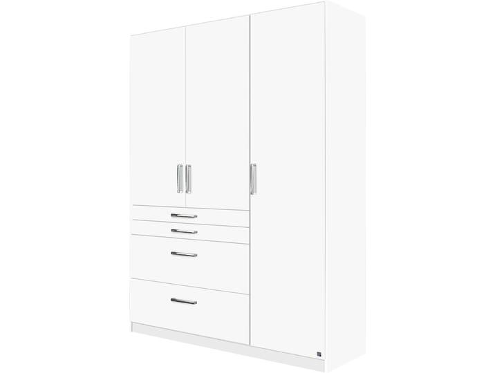 Kleiderschrank RAUCH Harburg Drehtürenschrank Schlafzimmerschrank mit viel Stauraum , weiß, B:136cm H:197cm T:54cm, Holzwerkstoff, Schränke, Kleiderschrank, oberste Schublade mit praktischer Facheinteilung MADE IN GERMANY