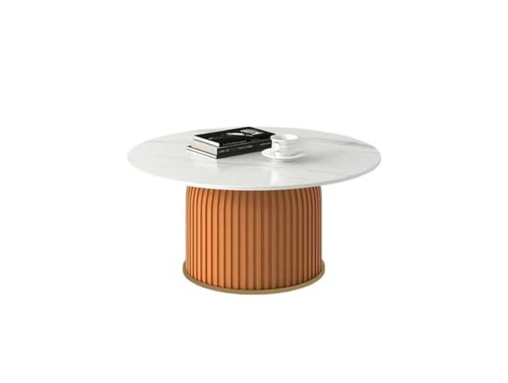 ksjdieunf Couchtisch Runder Couchtisch Aus Steinplatte, Moderner Beistelltisch, Kreativer for Kleine Wohnungen, Wohnzimmer, Zuhause Tische for Wohnzimmer(B)