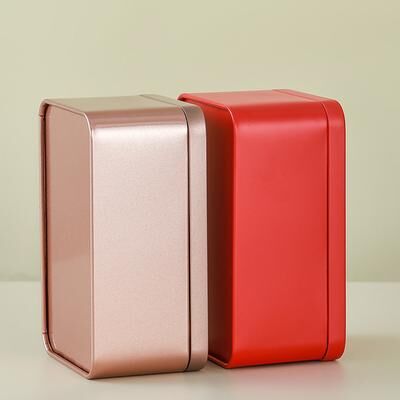 Youfap Market Exquisite And Practical Square Tea Box, Easy To Open And Close Metal Tin For Convenient Storage black