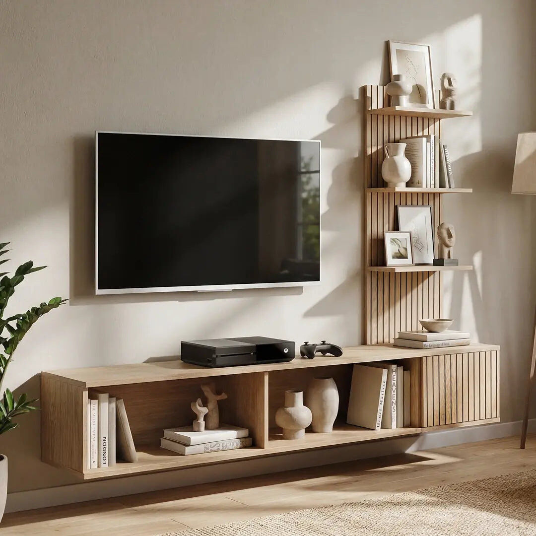 17 Stories TV Stand for TVs up to 65" Oak Cremona 65"