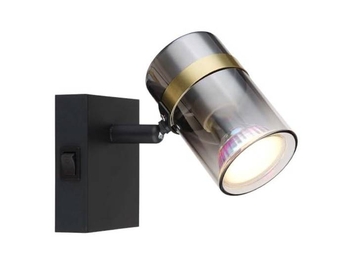 Wandleuchte Spotlampe Flurleuchte Schlafzimmerlampe Metall Schwarz H 9,6 cm