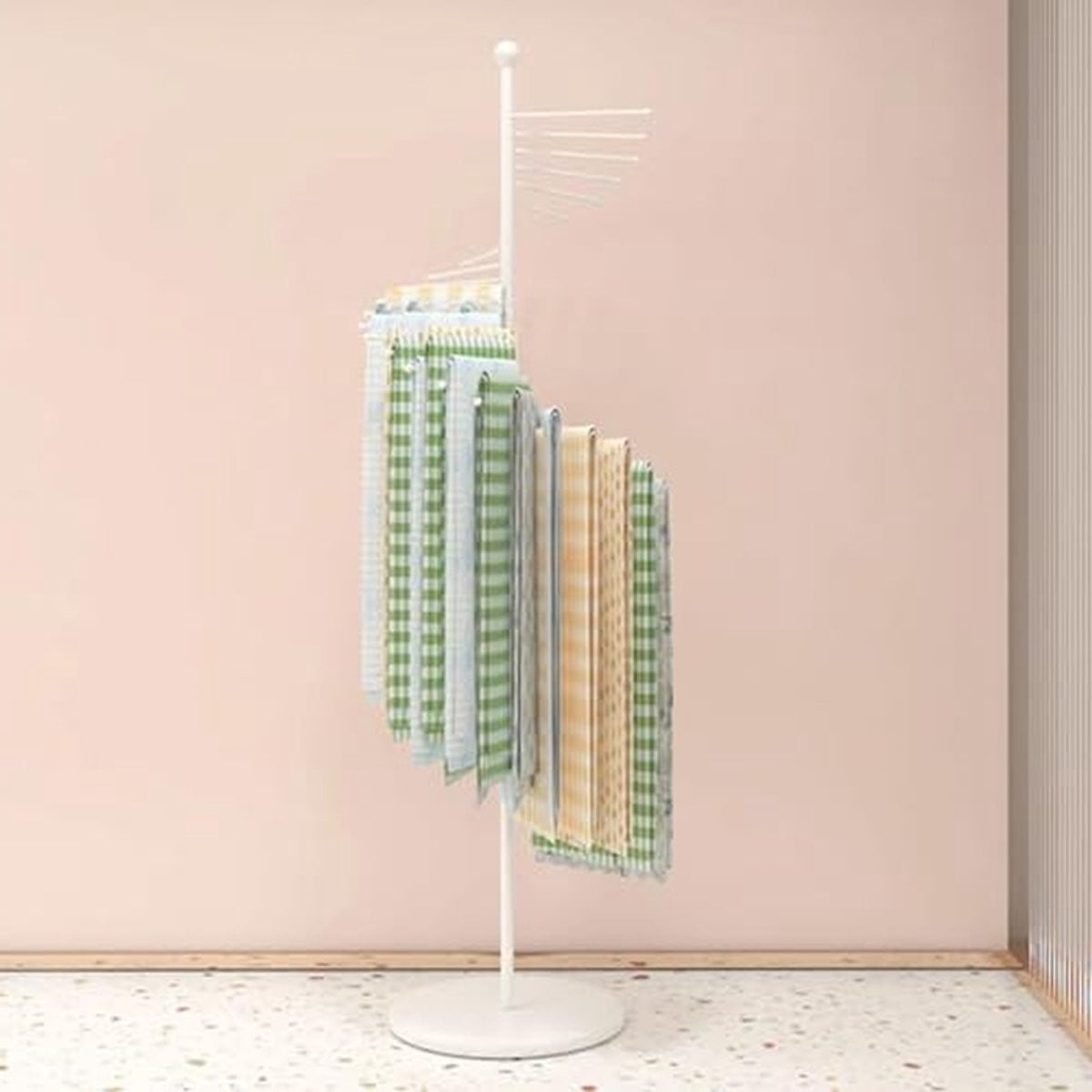 Sjaal Displayrek Wit - Staande Accessoirehouder voor Winkelpresentatie - Hoogte: 150 cm