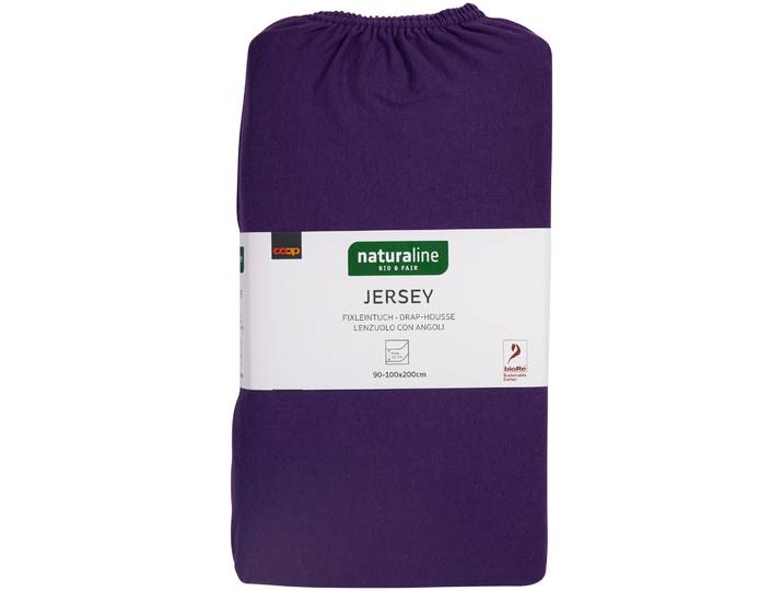 Naturaline Textil Bio Fixl. Jersey 90x200 violet