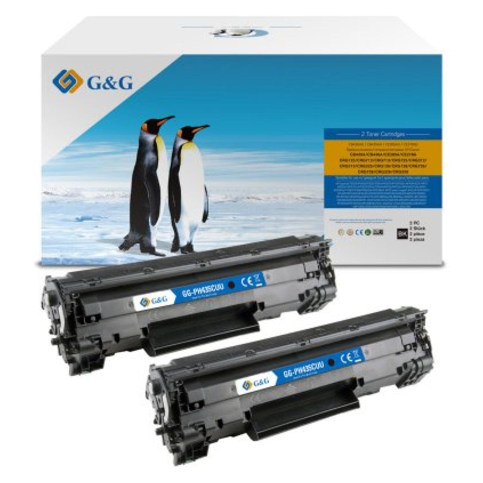 G&G Toner ersetzt Canon 728 Kompatibel 2er-Pack Schwarz  - Original (BK) (14989)