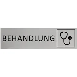 CombiCraft Aluminium Türschild Behandlung 165x45mm mit 3M-Tape zur Befestigung, einfache Kennzeichnung von Räumen und Bereichen