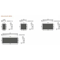 Looox, Badezimmerschrank, CORGRAFT BAUBT -IN -Diagramm - 60x30x10 cm - Weisse Edelstahlmatte (CBOX60W) (60 x 10 x 30 cm)