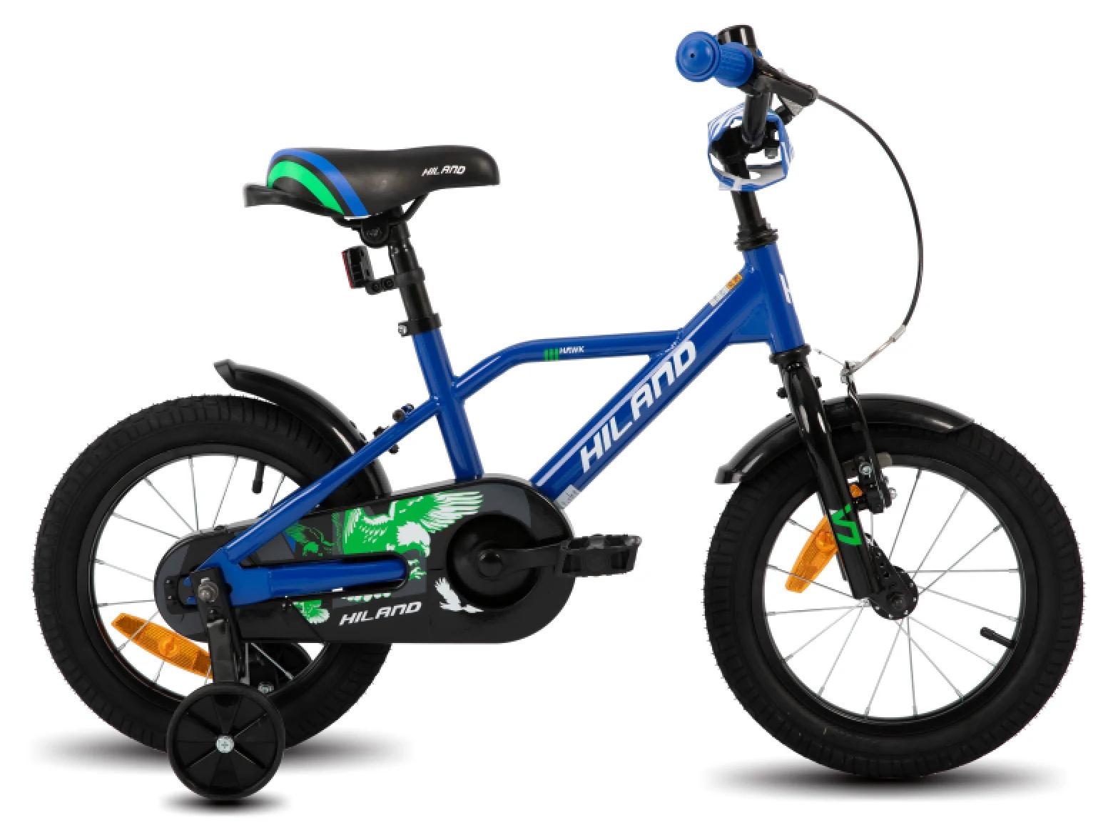 Kinderfahrrad Jungen - 30 cm Kinderfahrrad - Mit Stützrädern - Vordere Handbremse, Rücktrittbremse - Stahlrahmen - Blau