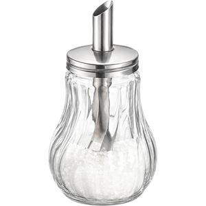 Westmark Zuckerstreuer Berlin, Dosierer mit Ausgießrohr, für Kristallzucker, aus Glas mit Edelstahldeckel, 250 ml
