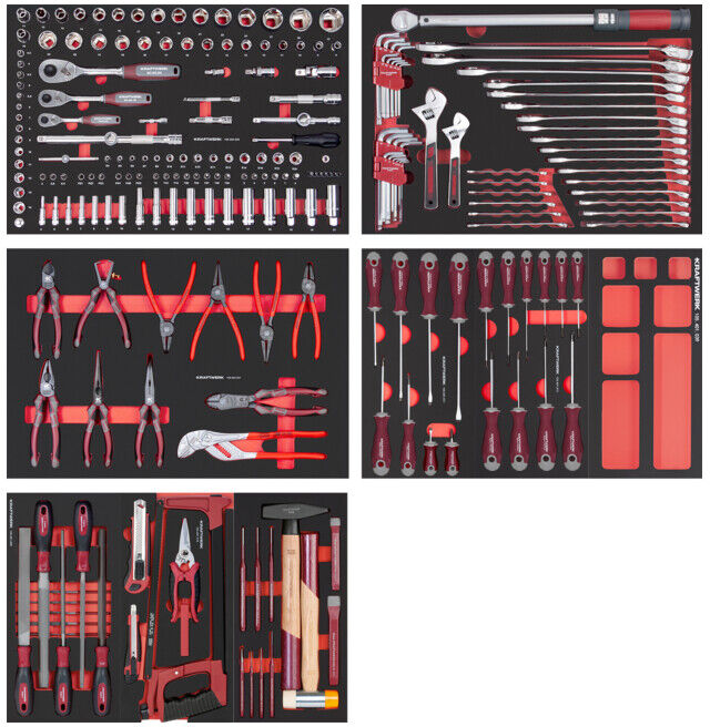 Composition d'outils Kraftwerk PRO LINE EVA, 242 pcs. (105.658.000)