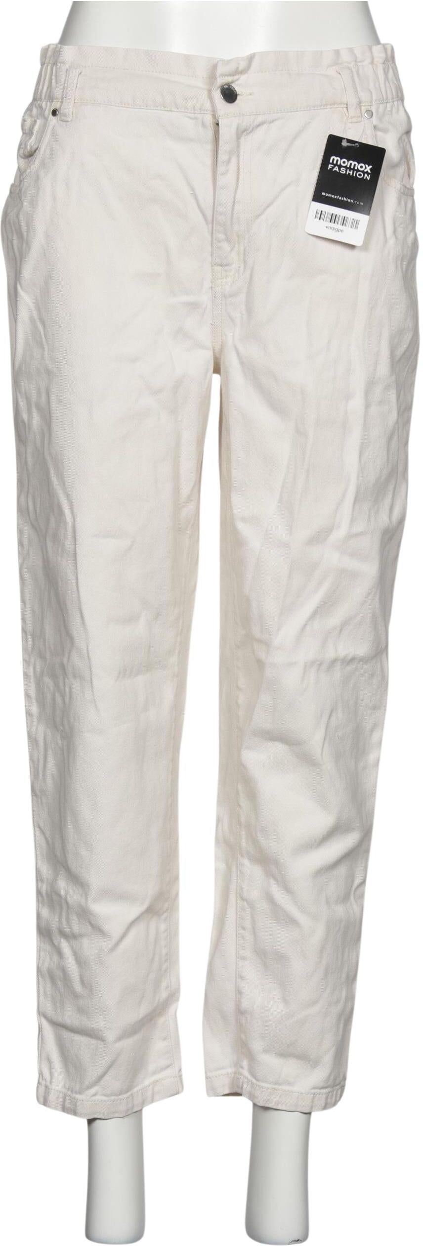 Jacqueline de Yong Damen Jeans, Cremeweiß, Gr. M, Baumwolle - Second Hand