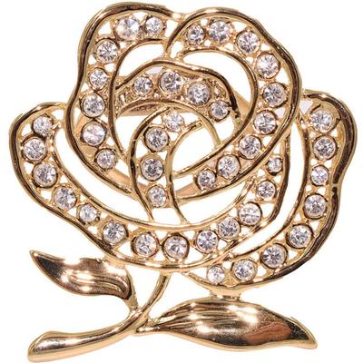 Firetti "Schmuck Geschenk Ansteckschmuck Tuchring Clip Rose" () mit Zirkonia (synth.)