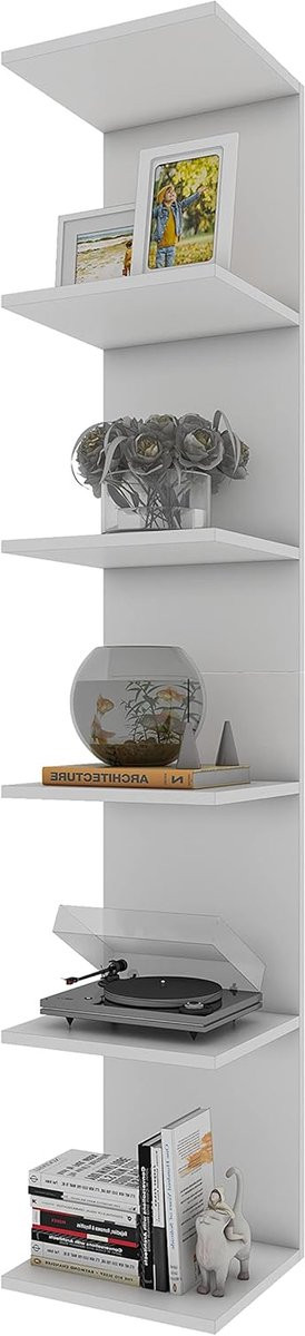 Houten Wandplank Boekenplank Decoratief Ophangrek Wit