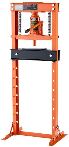 VEVOR hydraulische werkplaatspers 12 t H-frame van koolstofstaal, oranje