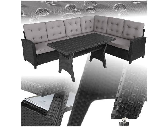 Rattan Lounge Catania - schwarz