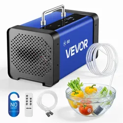 VEVOR Ozongenerator 60000mg/h, Industrielles Ozongerät mit 15s Startverzögerung Wasser-Ozonisierung & Fernbedienung, Ozonisator für Max. 450m2, Ozon-Luftreiniger gegen Gerüche für Auto Hotel Wohnung