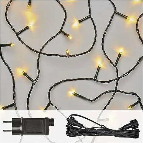 EMOS Basis-Set für Verbindungsketten Standard, 10 m, außen, warmweiß, Timer