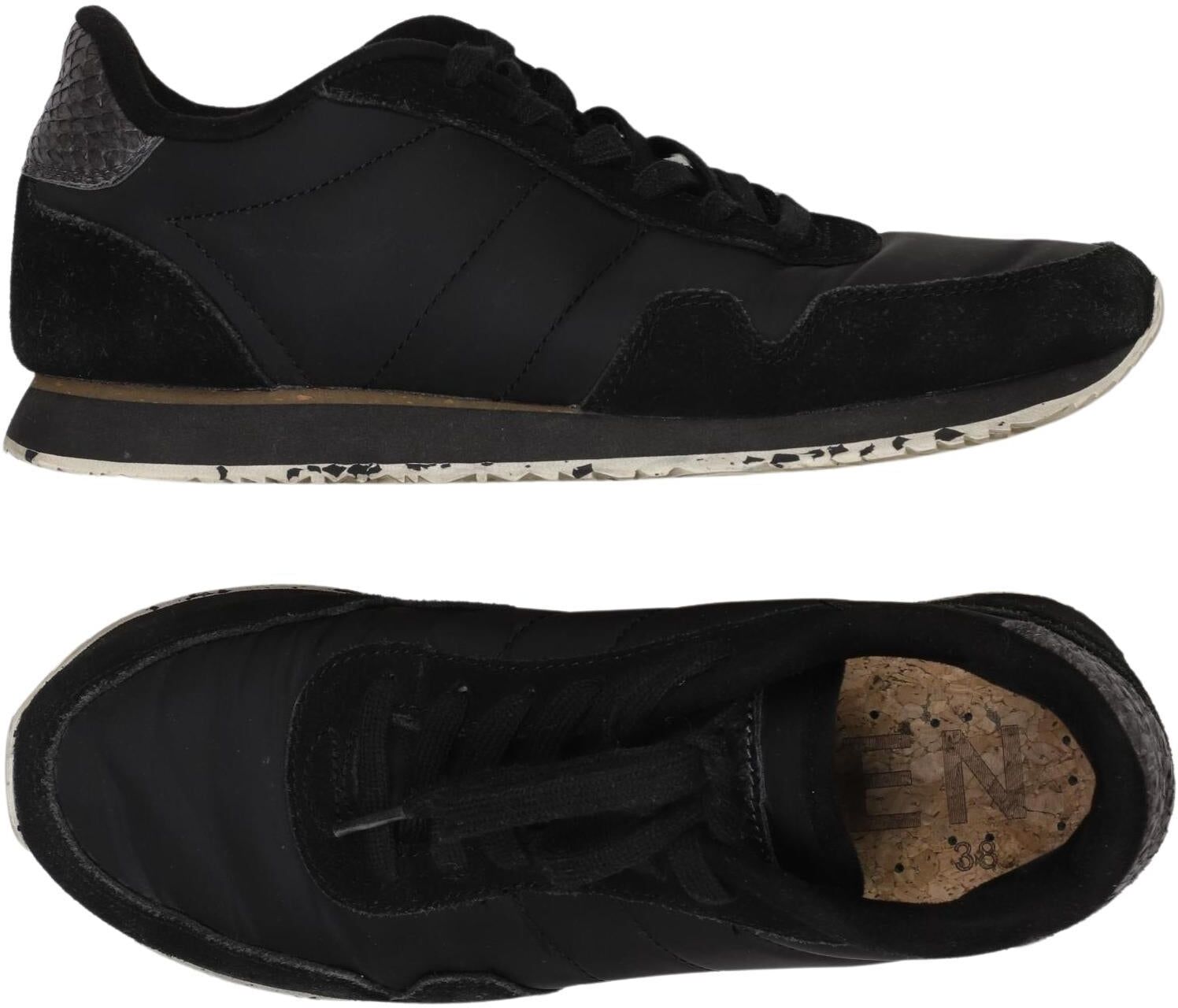 Woden Damen Sneaker, Schwarz, Gr. EU 38, kein / Etikett - Second Hand