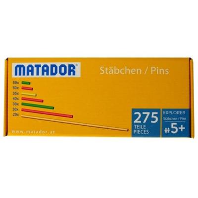 MATADOR 11215 - Explorer Stäbchen-Set, 275 Teile, Baukasten-Erweiterung, Holz, Konstruktionsbaukasten, ab 5 Jahren, Spielend lernen!