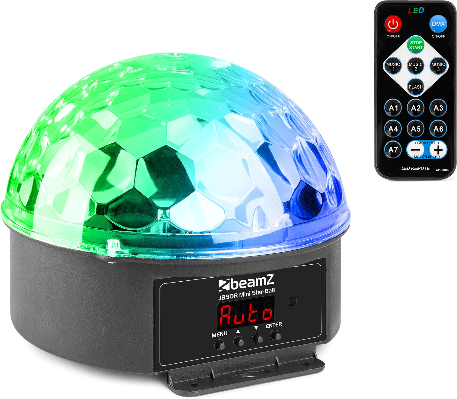 Beamz Jb90r Mini Star Ball Dmx Led 9 Farben