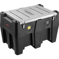 VEVOR Tragbarer Dieseltank, 484,5 L Fassungsvermögen & 45 L/min Durchflussrate, Gaskraftstofftank mit 12 V Transferpumpe & 4 m Gummischlauch, Diesel-Transfertanks für Kraftstofftransport, Schwarz